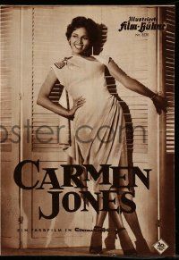 7s274 CARMEN JONES German program '56 different images of sexy Dorothy Dandridge & Harry Belafonte!