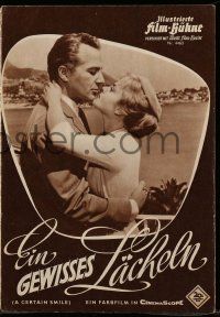 7s277 CERTAIN SMILE German program '58 different images of Joan Fontaine & Rossano Brazzi!