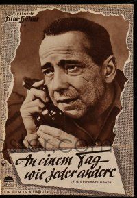 7s313 DESPERATE HOURS German program '56 Humphrey Bogart, Fredric March, William Wyler, different!