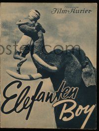 7s064 ELEPHANT BOY German program '37 different images of Sabu in Rudyard Kipling's jungle story!