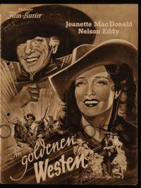 7s073 GIRL OF THE GOLDEN WEST German program '38 Jeanette MacDonald & Nelson Eddy, different art!