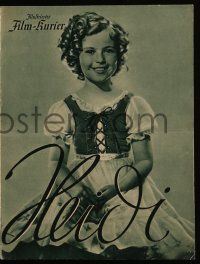 7s075 HEIDI German program '38 different images of cute Shirley Temple & Jean Hersholt!