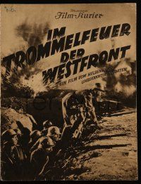 7s079 IM TROMMELFEUER DER WESFRONT German program '36 Charles Willy Kayser WWI documentary!