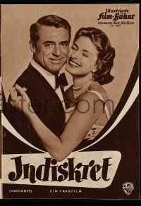 7s403 INDISCREET German program '58 Cary Grant & Ingrid Bergman, Stanley Donen, different images!