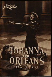7s414 JOAN OF ARC German program '50 wonderful different images of Ingrid Bergman & Jose Ferrer!