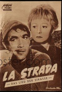7s429 LA STRADA German program '56 Federico Fellini, Anthony Quinn, Giulietta Masina, different!
