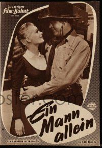 7s462 MAN ALONE German program '56 different images of star/director Ray Milland & Mary Murphy!