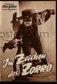 7s469 MARK OF ZORRO German program R50s masked hero Tyrone Power, young Linda Darnell, different!