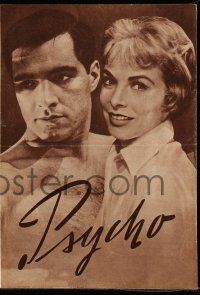 7s531 PSYCHO Das Neue German program '60 Janet Leigh, Anthony Perkins, Alfred Hitchcock, different!