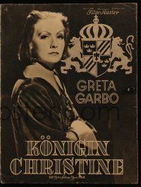 7s104 QUEEN CHRISTINA German program '34 great different images of glamorous Greta Garbo!