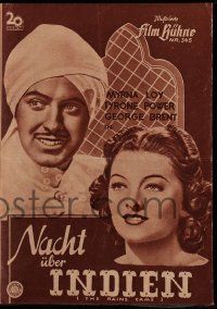 7s540 RAINS CAME German program '49 different images of Myrna Loy, Tyrone Power & George Brent!