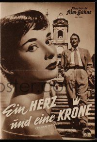 7s557 ROMAN HOLIDAY German program '53 different images of Audrey Hepburn & Gregory Peck