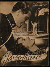 7s108 ROSE MARIE German program '39 different images of Jeanette MacDonald & Mountie Nelson Eddy!