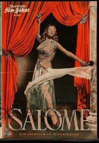 7s564 SALOME German program '53 different images of sexy Biblical Rita Hayworth & Stewart Granger!