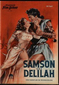 7s565 SAMSON & DELILAH German program R60s different full-color art of Hedy Lamarr & Victor Mature!