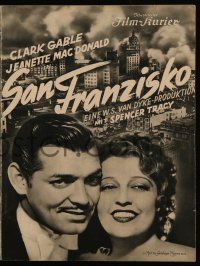 7s110 SAN FRANCISCO German program '36 different images of Clark Gable & sexy Jeanette MacDonald!