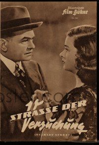 7s571 SCARLET STREET German program '50 Fritz Lang, Edward G. Robinson, Joan Bennett, different!