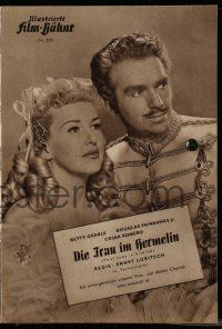 7s629 THAT LADY IN ERMINE German program '51 Betty Grable & Douglas Fairbanks Jr., Ernst Lubitsch!