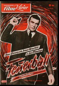 7s641 THUNDERBALL German program '65 completely different images of Sean Connery as James Bond!