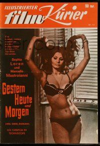 7s678 YESTERDAY, TODAY & TOMORROW German program '64 sexy Sophia Loren, Mastroianni, De Sica