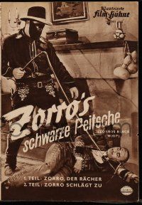 7s681 ZORRO RIDES AGAIN German program '53 Republic serial, different images of masked hero!
