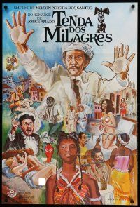 7t004 TENDA DOS MILAGRES Brazilian '77 Hugo Carvana, Sonia Dias, Anecy Rocha, great Lobianco art!