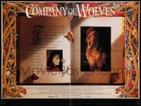 7t556 COMPANY OF WOLVES British quad '85 Angela Lansbury, wild werewolf image!