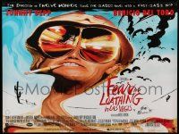 7t566 FEAR & LOATHING IN LAS VEGAS DS British quad '98 Depp as Dr. Hunter S. Thompson, Steadman art!