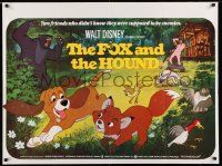 7t568 FOX & THE HOUND British quad '81 2 friends who didn't know they were supposed to be enemies!
