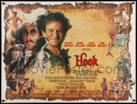 7t577 HOOK DS British quad '92 Christmas style, pirate Dustin Hoffman, Robin Williams!