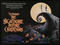 7t600 NIGHTMARE BEFORE CHRISTMAS advance British quad '94 Tim Burton, Disney, great cartoon image!