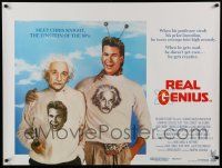 7t612 REAL GENIUS British quad '85 Val Kilmer is the Einstein of the '80s, Jon Gries, sci-fi comedy!