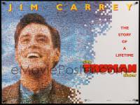 7t633 TRUMAN SHOW teaser DS British quad '98 really cool mosaic art of Jim Carrey, Peter Weir