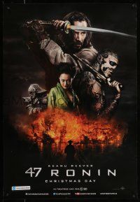 7t098 47 RONIN teaser DS Canadian 1sh '13 Keanu Reeves w/sword, Hiroyuki Sanada!