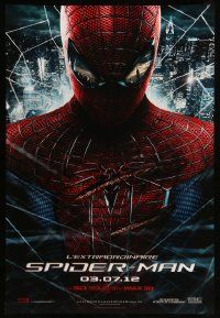 7t099 AMAZING SPIDER-MAN IMAX teaser DS Canadian 1sh '12 Andrew Garfield over city!
