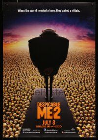 7t101 DESPICABLE ME 2 advance DS Canadian 1sh '13 July 3 style, wacky image of Gru before Minions!