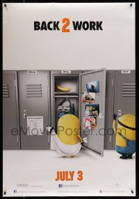 7t102 DESPICABLE ME 2 advance DS Canadian 1sh '13 Steve Carell, Minions in the locker room!