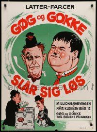 7t228 GOG OG GOKKE SLAR SIG LOS Danish '70s Wenzel art from Laurel & Hardy compilation!