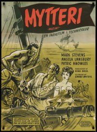 7t235 MUTINY Danish '52 sailor Mark Stevens fights pirate with hook & knife, art by K. Wenzel!