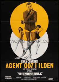 7t252 THUNDERBALL Danish R60s art of Sean Connery as secret agent James Bond 007!