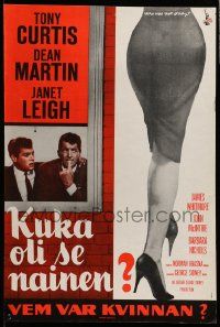 7t094 WHO WAS THAT LADY Finnish '60 Tony Curtis, sexy Janet Leigh & Dean Martin, sexy leg!
