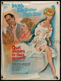 7t389 BOY DID I GET A WRONG NUMBER French 24x32 '67 Bob Hope & Phyllis Diller, sexy Elke Sommer!