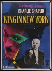 7t028 KING IN NEW YORK Indian R70s Charlie Chaplin political comedy!
