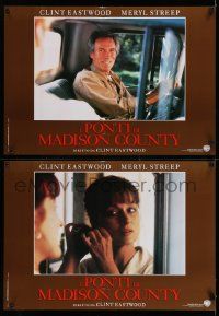 7t280 BRIDGES OF MADISON COUNTY set of 8 Italian 18x26 pbustas '95 Clint Eastwood & Meryl Streep!
