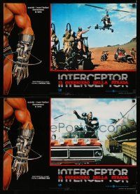 7t281 MAD MAX 2: THE ROAD WARRIOR set of 8 Italian 18x26 pbustas '82 Mel Gibson returns as Mad Max!