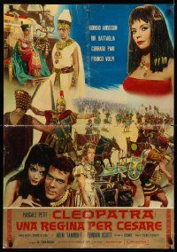 7t277 QUEEN FOR CAESAR set of 9 Italian 19x26 pbustas '62 sexy Pascale Petit as Cleopatra!