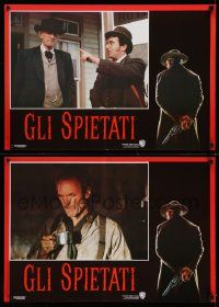 7t303 UNFORGIVEN set of 6 Italian 17x25 pbustas '92 gunslinger Clint Eastwood, Richard Harris!