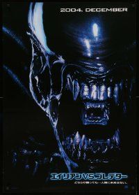 7t474 ALIEN VS. PREDATOR teaser DS Japanese 29x41 '04 cool close-up of Alien!