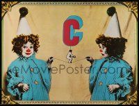 7t847 CYRK Polish 27x35 '79 Danuta Schejbel & Dominic Klimowski art of two clown children!