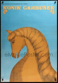 7t868 MAGIC HORSE Polish 26x38 '76 completely different horse artwork by Wanda Jondzel-Banach!